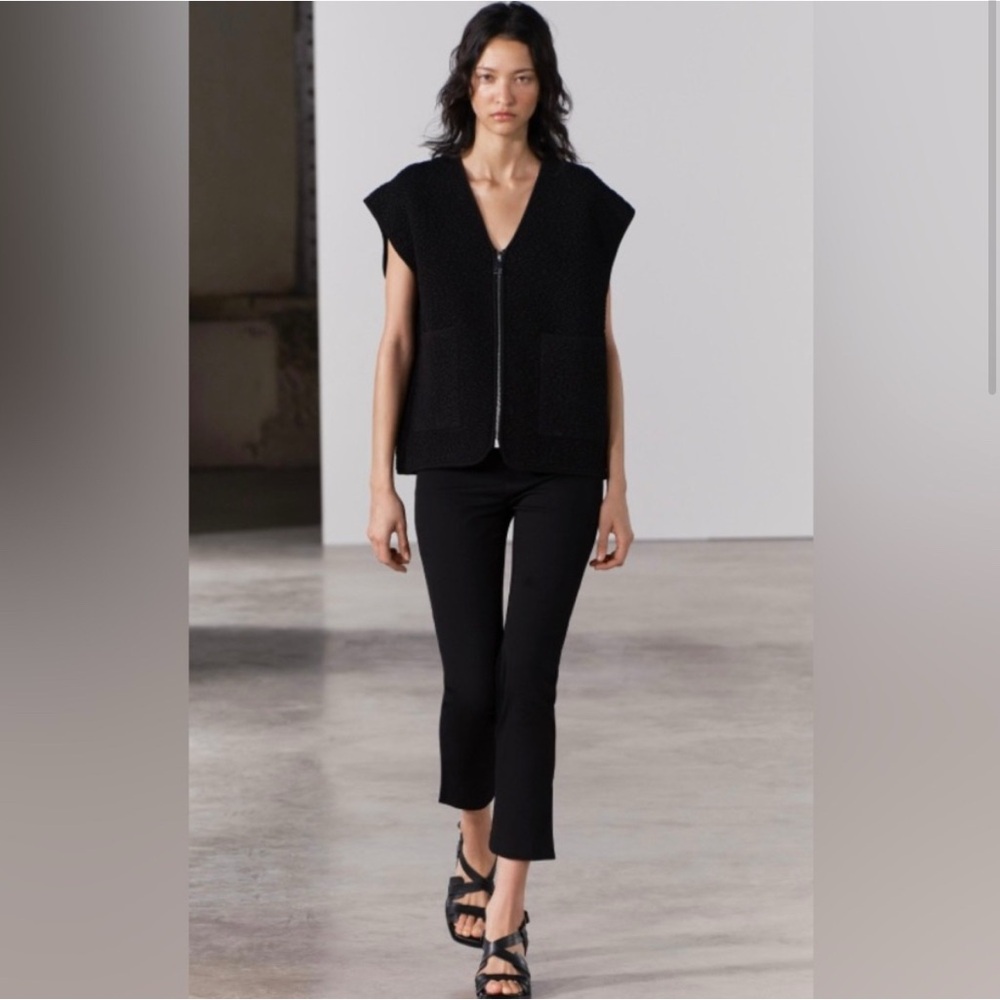 Zara Oversized Jacquard Knit Vest NWOT S/M